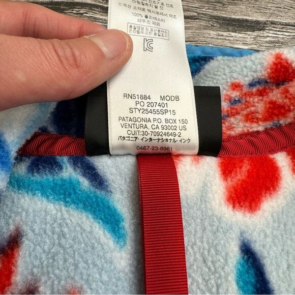 Patagonia Synchilla Snap-T Manoa Dusk Hawaiian Hibiscus Floral Fleece S SM Small - Picture 7 of 12